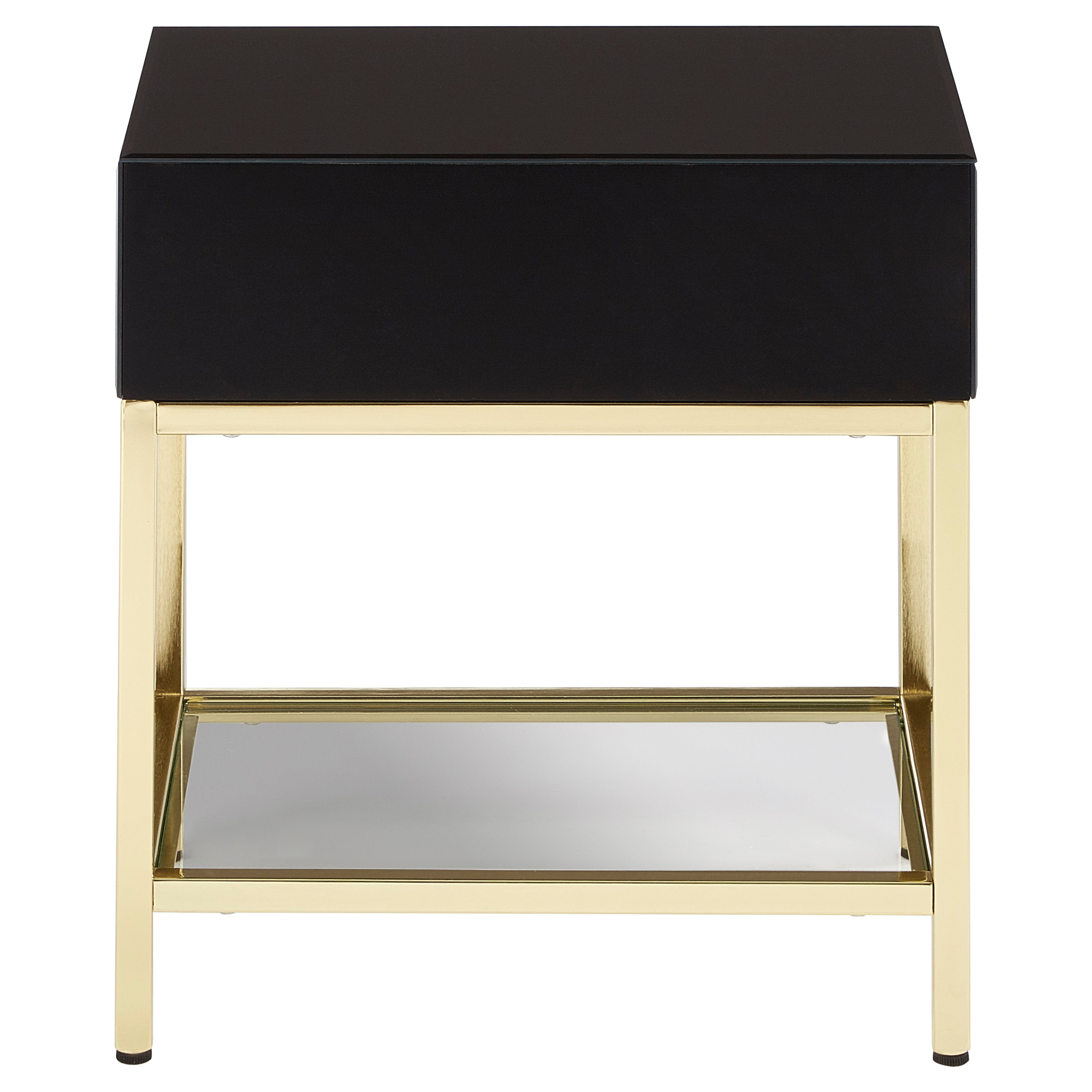 Candace Townhouse Black & Gold Side Table